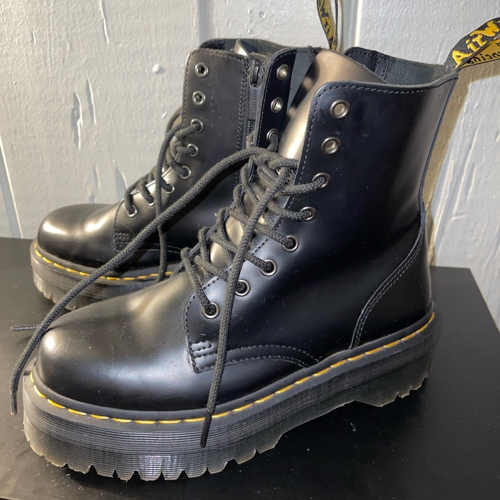 Dr. Marten Leather Platform Boots - Picture 2 of 4